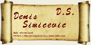 Denis Simićević vizit kartica